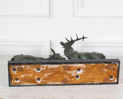 Louis Albert Carvin Louis Albert Carvin Stag and Doe Sculpture