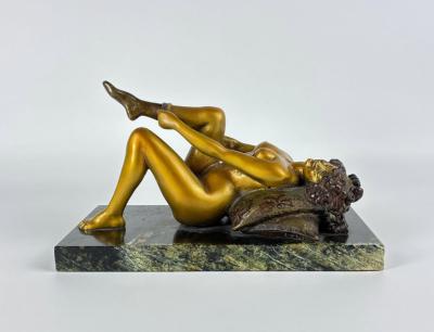 Louis Chalon Reclining Female Nude 