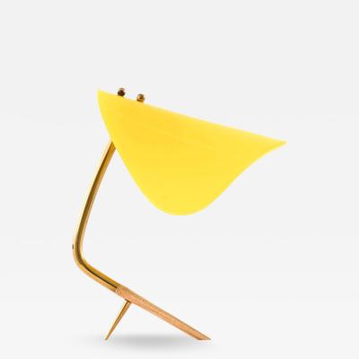 Louis Christiaan Kalff Table Lamp in Lacquered Metal Brass and Plastic by Louis Kalff 1950s