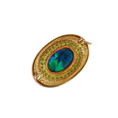 Louis Comfort Tiffany Louis Comfort Tiffany for Tiffany Co Black Opal Brooch