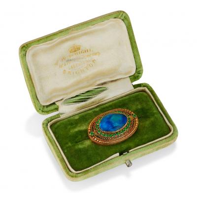 Louis Comfort Tiffany Louis Comfort Tiffany for Tiffany Co Black Opal Brooch