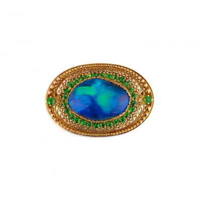Louis Comfort Tiffany Louis Comfort Tiffany for Tiffany Co Black Opal Brooch