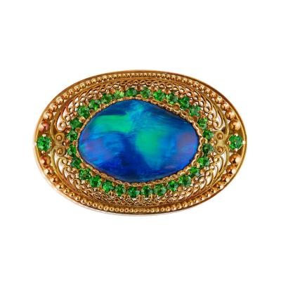 Louis Comfort Tiffany Louis Comfort Tiffany for Tiffany Co Black Opal Brooch