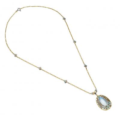 Louis Comfort Tiffany Louis Comfort Tiffany for Tiffany Co Moonstone Necklace