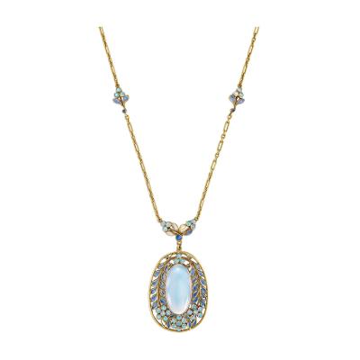 Louis Comfort Tiffany Louis Comfort Tiffany for Tiffany Co Moonstone Necklace