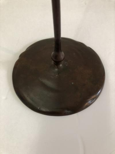 Louis Comfort Tiffany Tiffany Studios Tall Candlestick Louis comfort Tiffany Favrile Shade Lamp