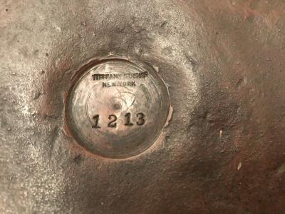 Louis Comfort Tiffany Tiffany Studios Tall Candlestick Louis comfort Tiffany Favrile Shade Lamp