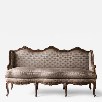 Louis Cresson LOUIS XV WALNUT WING BACK CANAP OR SOFA