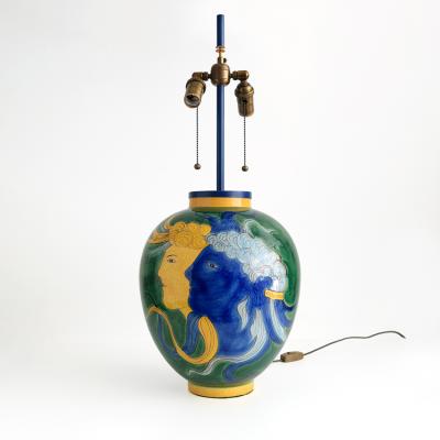 Louis Drimmer LOUIS DRIMMER CERAMIC TABLE LAMP FRANCE 1970 