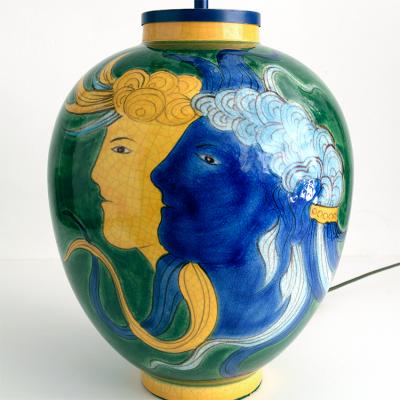 Louis Drimmer LOUIS DRIMMER CERAMIC TABLE LAMP FRANCE 1970 