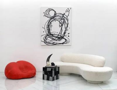 Louis Durot Louis Durot Pouffesses Chair Signed 1990