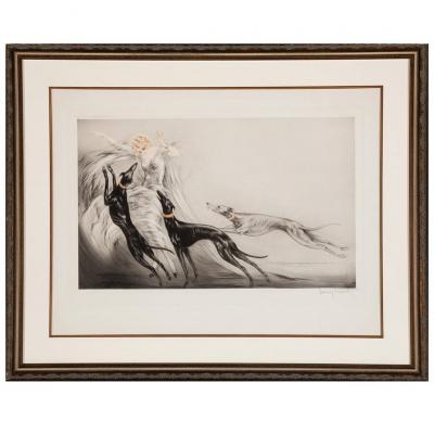 Louis Icart 1929 Louis Icart Etching COURSING II 