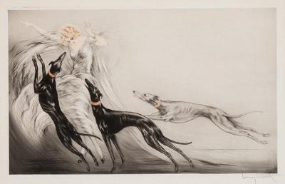 Louis Icart 1929 Louis Icart Etching COURSING II 