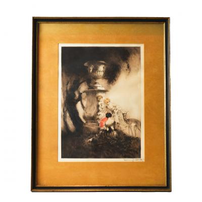 Louis Icart Four Dears by Louis Icart Signed 