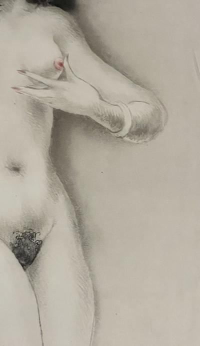 Louis Icart Hand Colored by Louis Icart Slightly Swollen Areola Authenticated