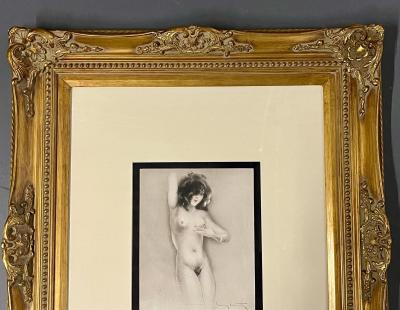 Louis Icart Hand Colored by Louis Icart Slightly Swollen Areola Authenticated