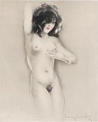Louis Icart Hand Colored by Louis Icart Slightly Swollen Areola Authenticated