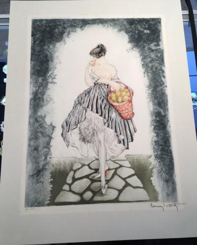 Louis Icart Louis Icart Basket of Apples