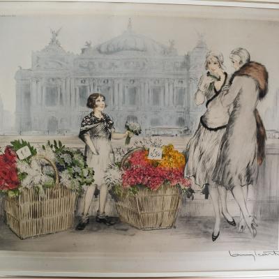 Louis Icart Louis Icart Fleurs de Paris 1930