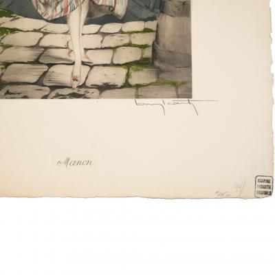 Louis Icart Manon by Louis Icart Circa 1927 Signed