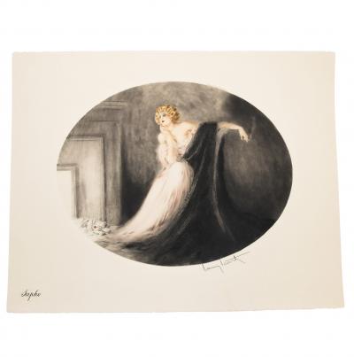 Louis Icart Sapho by Louis Icart Signed
