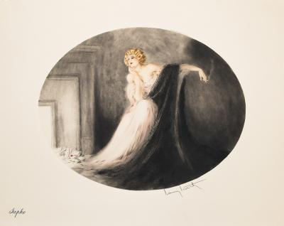 Louis Icart Sapho by Louis Icart Signed
