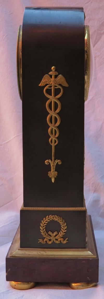 Louis Jacques Vaillant 1795 Clock Time Period Directory has l Ouroboros in Bronze Two Colour