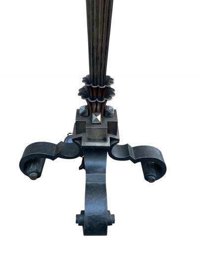 Louis Katona 1930s Wrought iron Floor lamp by Louis Katona