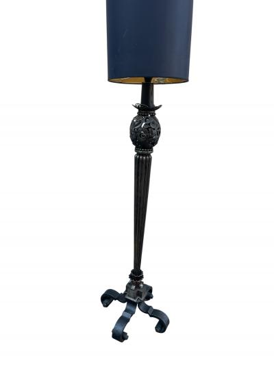 Louis Katona 1930s Wrought iron Floor lamp by Louis Katona