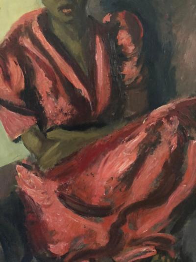 Louis Leon Ribak Louis Leon Ribak Oil ainting ruby in red Social Realist Style