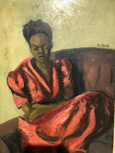 Louis Leon Ribak Louis Leon Ribak Oil ainting ruby in red Social Realist Style