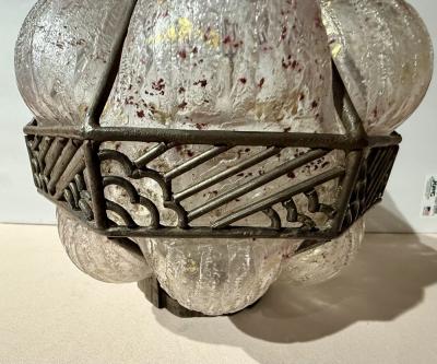 Louis Majorelle Daum Majorelle Art Deco Glass Iron Mounted Vase