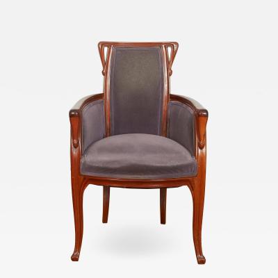 Louis Majorelle French Art Nouveau Armchair by Louis Majorelle