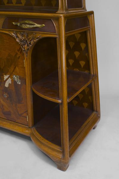 Louis Majorelle French Art Nouveau Mahogany Walnut Cupboard Cabinet