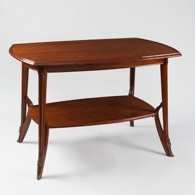 Louis Majorelle French Art Nouveau Wooden Table by Louis Majorelle