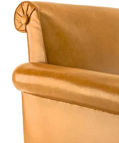 Louis Majorelle Louis Majorelle pair of comfy Art Deco club chairs newly restored in leather