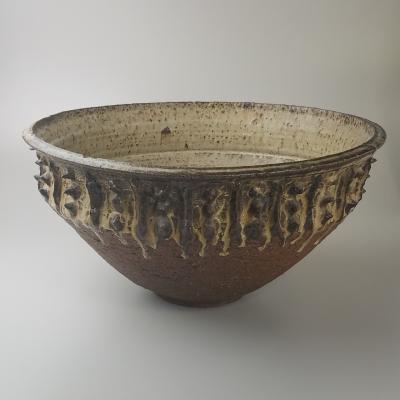 Louis Mendez Louis Mendez Very Large Earthtone Stoneware Bowl 