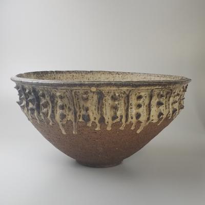 Louis Mendez Louis Mendez Very Large Earthtone Stoneware Bowl 