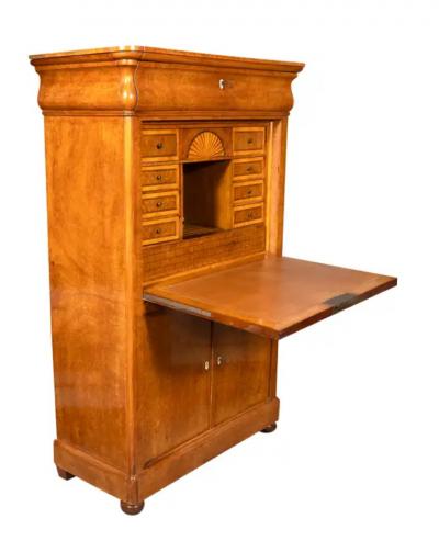 Louis Philippe Amboyna Secretaire Abbatant