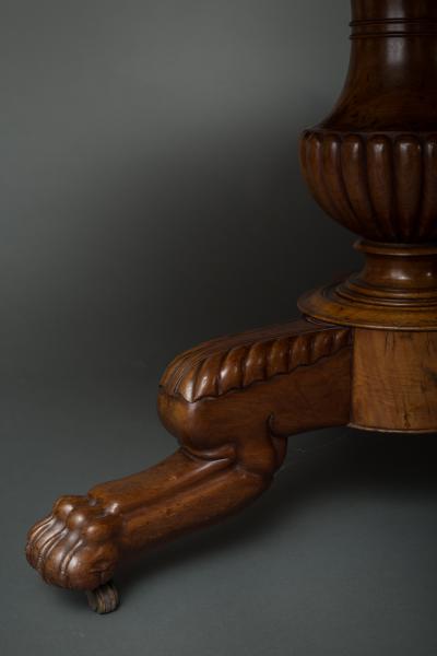 Louis Philippe Bleached Mohogany Center Hall Table