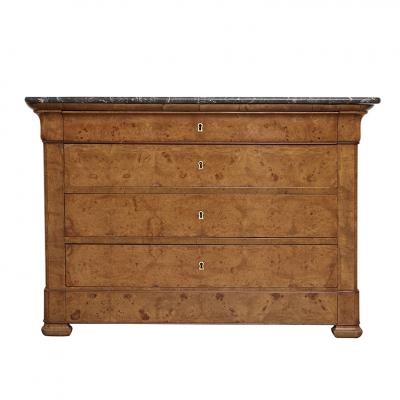 Louis Philippe Burled Walnut Commode