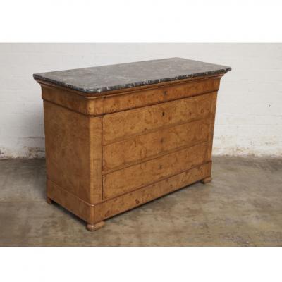 Louis Philippe Burled Walnut Commode