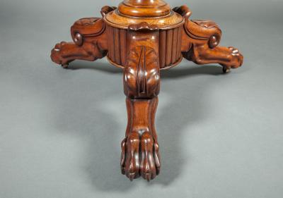 Louis Philippe Center Hall Table with Marble Top