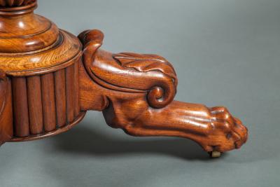 Louis Philippe Center Hall Table with Marble Top