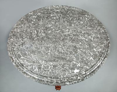 Louis Philippe Center Hall Table with Marble Top