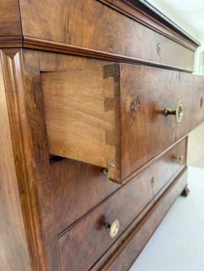 Louis Philippe Chest of Drawers with St Anne Black Marble Top circa 1850