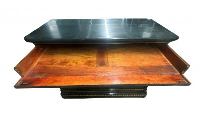 Louis Philippe Ebonized And Maple Commode