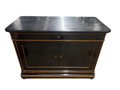 Louis Philippe Ebonized And Maple Commode