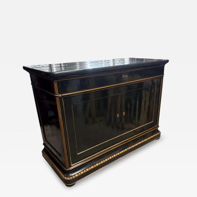 Louis Philippe Ebonized And Maple Commode