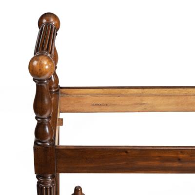 Louis Philippe Mahogany Hall Bench With A Folding Foot Rest
